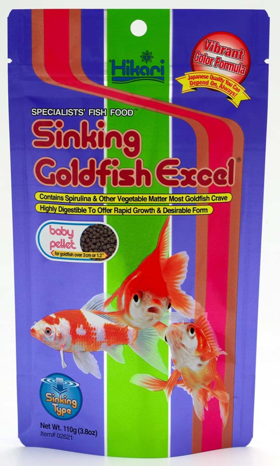 Hikari sinking goldfish excel
